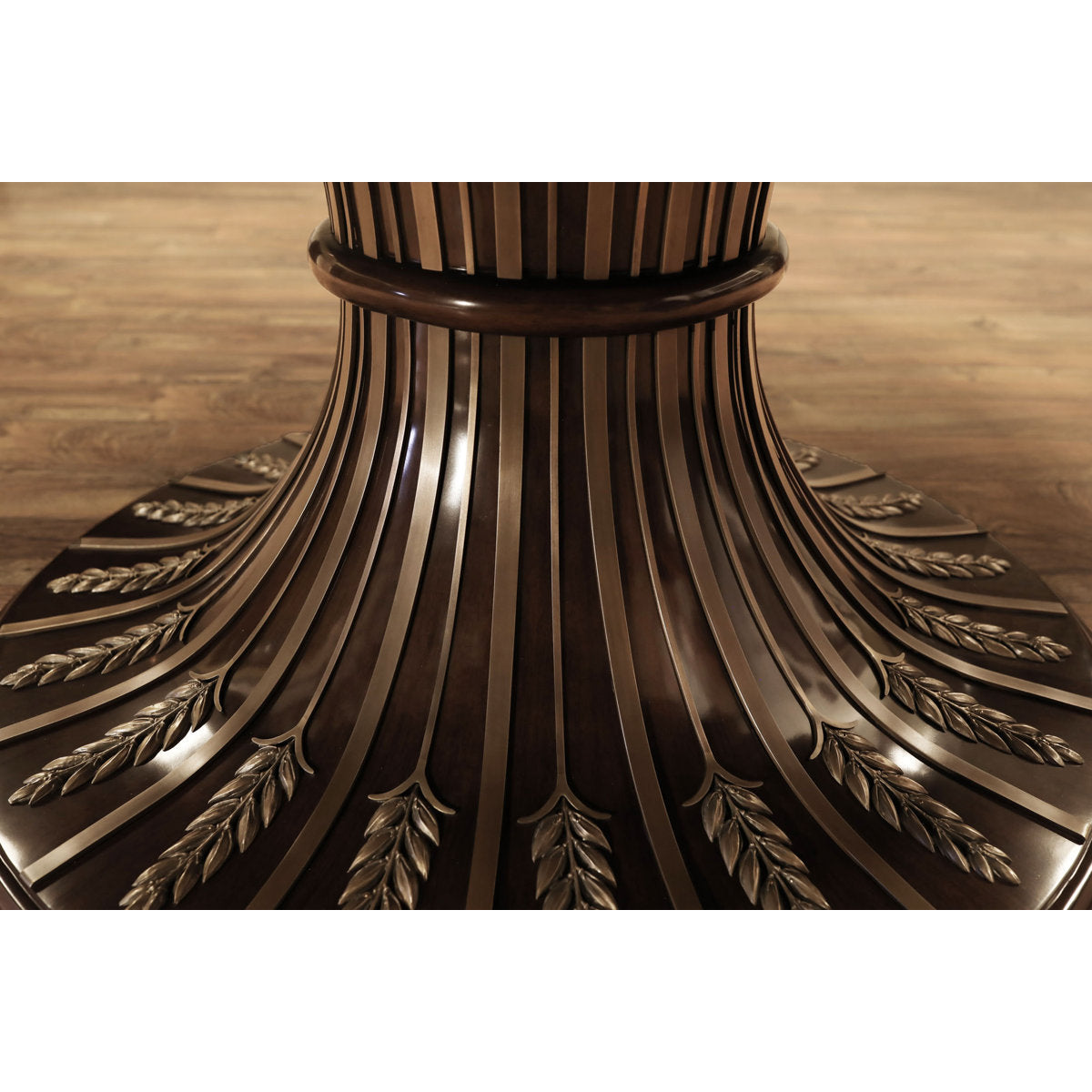 Round Mahogany Wood Dining Table