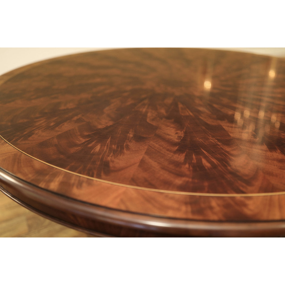 Round Mahogany Wood Dining Table
