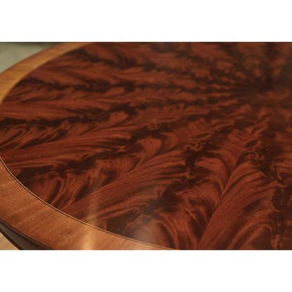 Round Mahogany Wood Dining Table