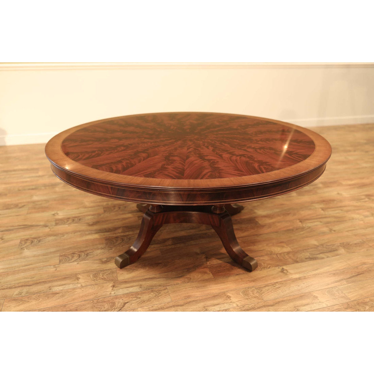 Round Mahogany Wood Dining Table