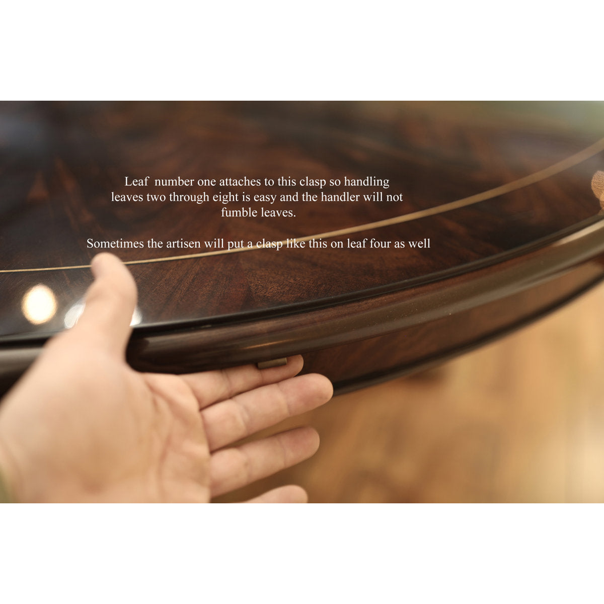 Round Mahogany Wood Dining Table