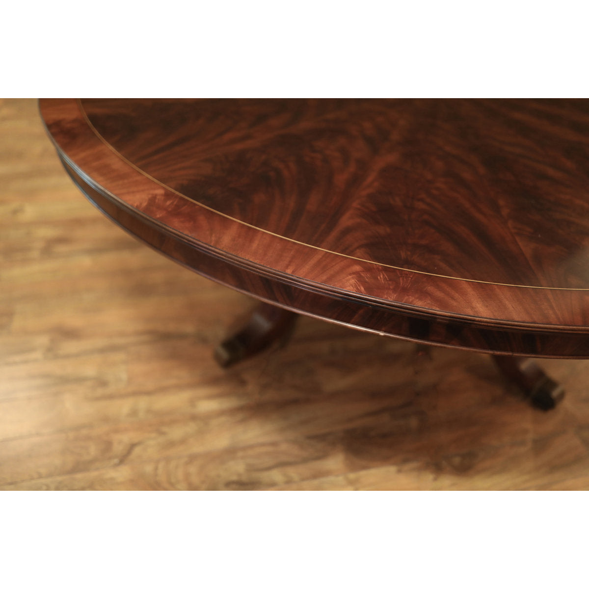 Round Mahogany Wood Dining Table