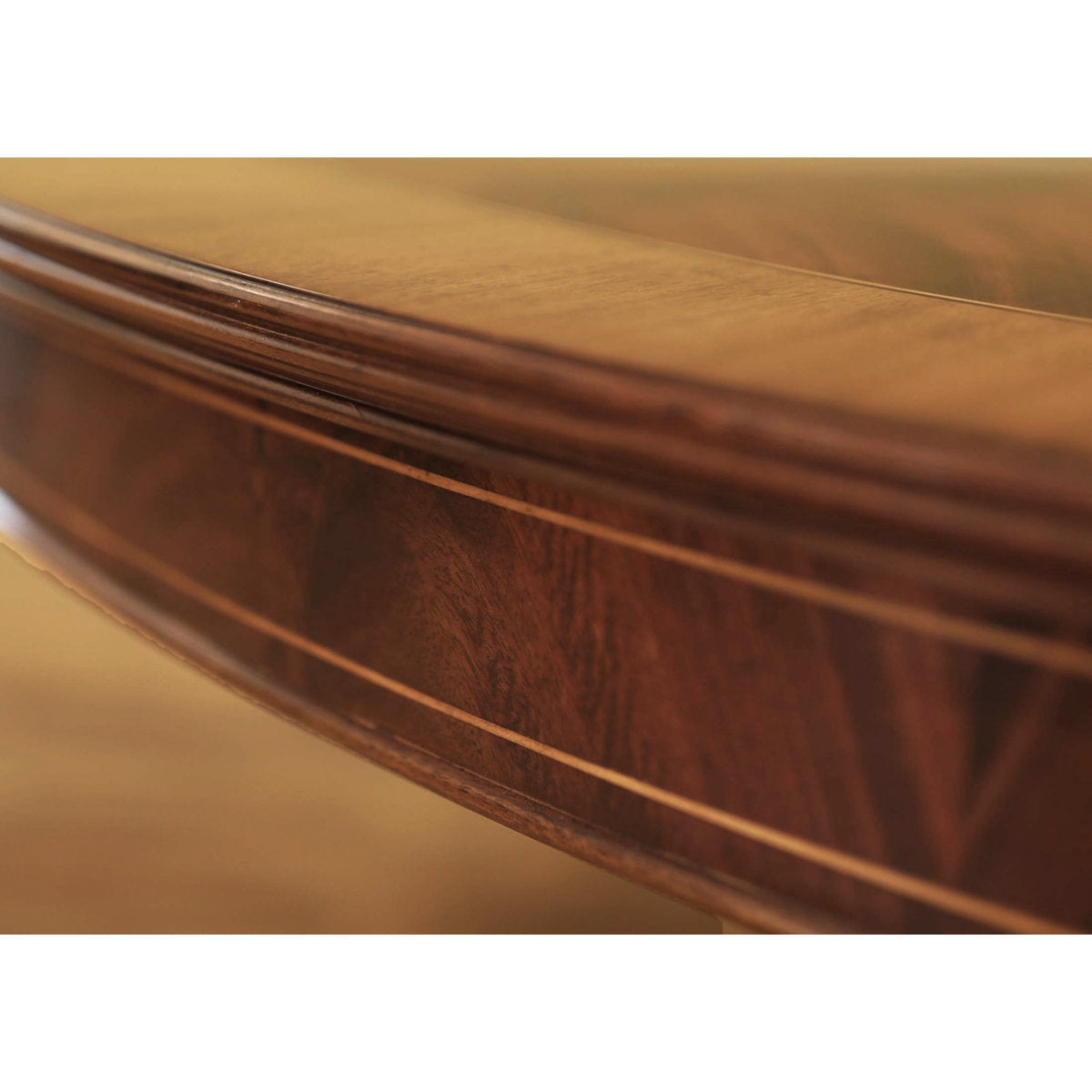 Round Mahogany Wood Dining Table