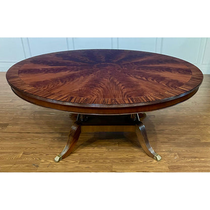 Round Mahogany Wood Dining Table