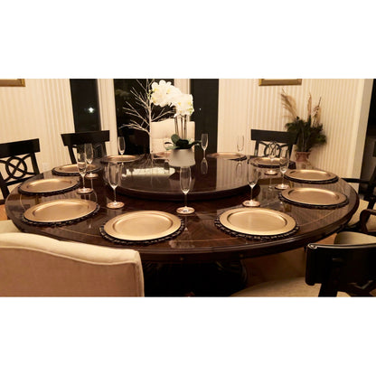 Round Mahogany Wood Dining Table