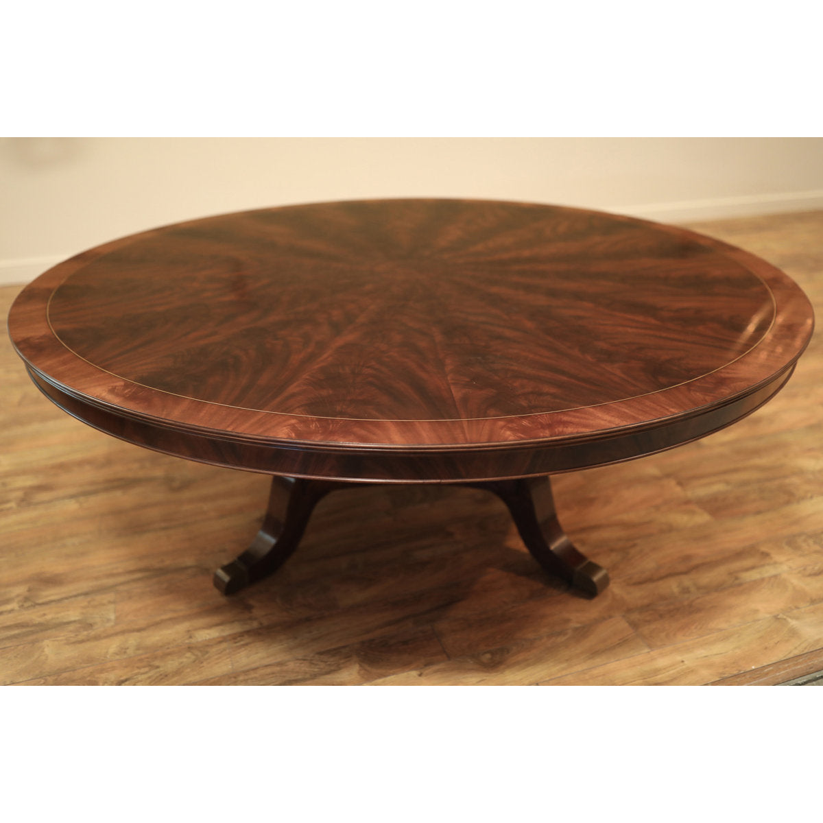 Round Mahogany Wood Dining Table