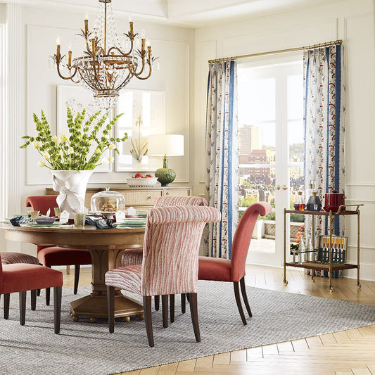 Round Mahogany Wood Dining Table