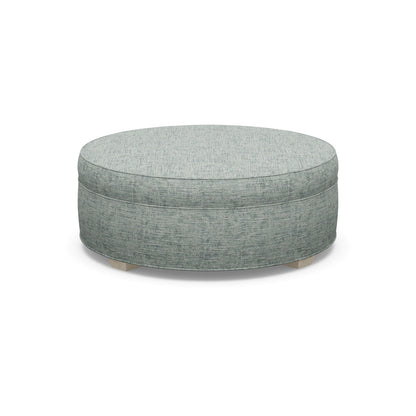 Paul Robert 48 Wide Round Standard Ottoman With Tapered Foot