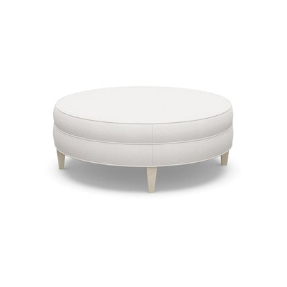 Paul Robert 48 Wide Round Standard Ottoman With Tapered Leg