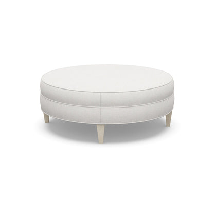 Paul Robert 48 Wide Round Standard Ottoman With Tapered Leg