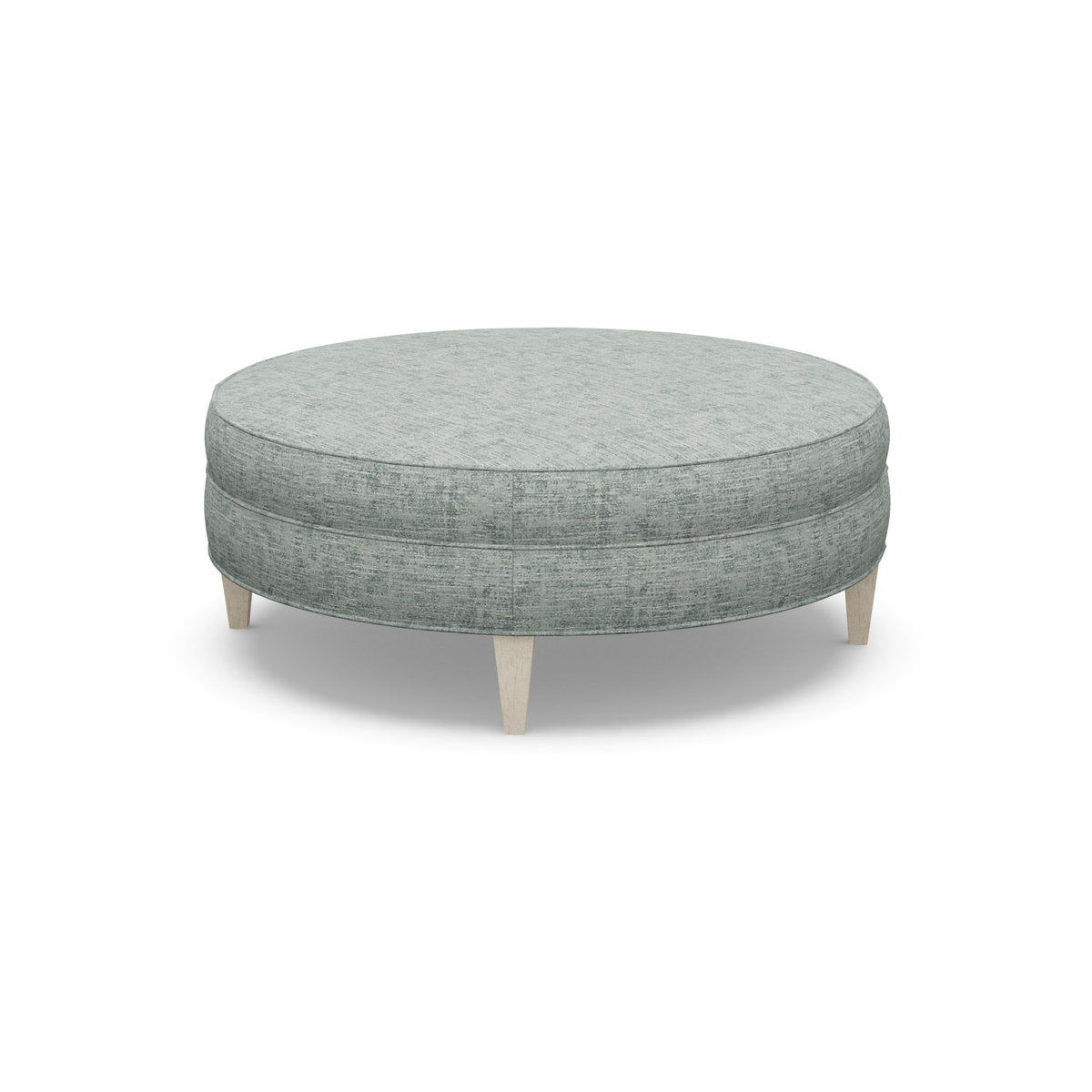 Paul Robert 48 Wide Round Standard Ottoman With Tapered Leg