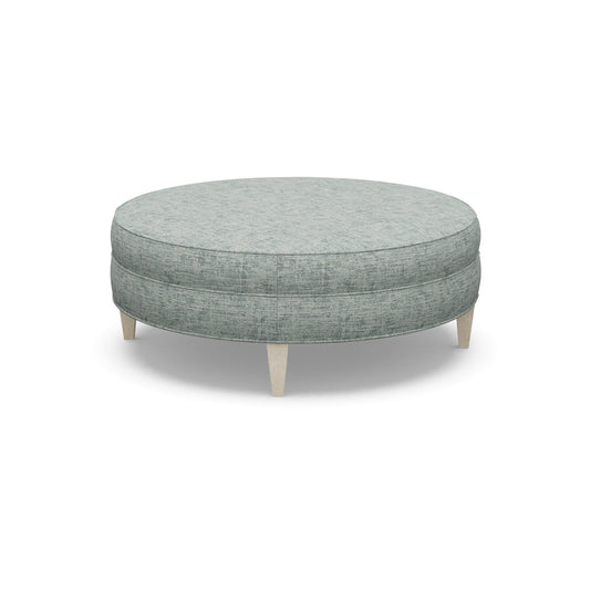 Paul Robert 48 Wide Round Standard Ottoman With Tapered Leg