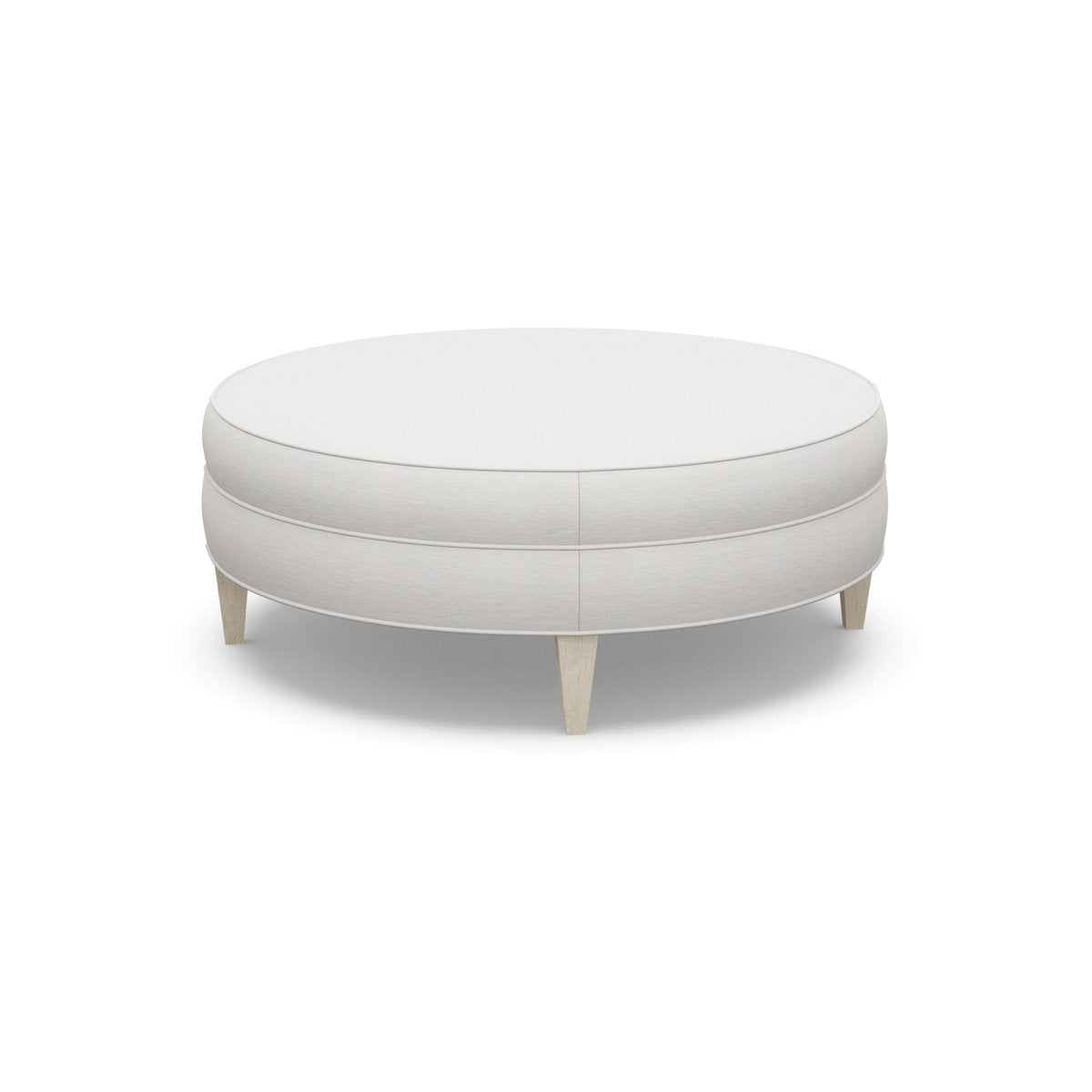 Paul Robert 48 Wide Round Standard Ottoman With Tapered Leg