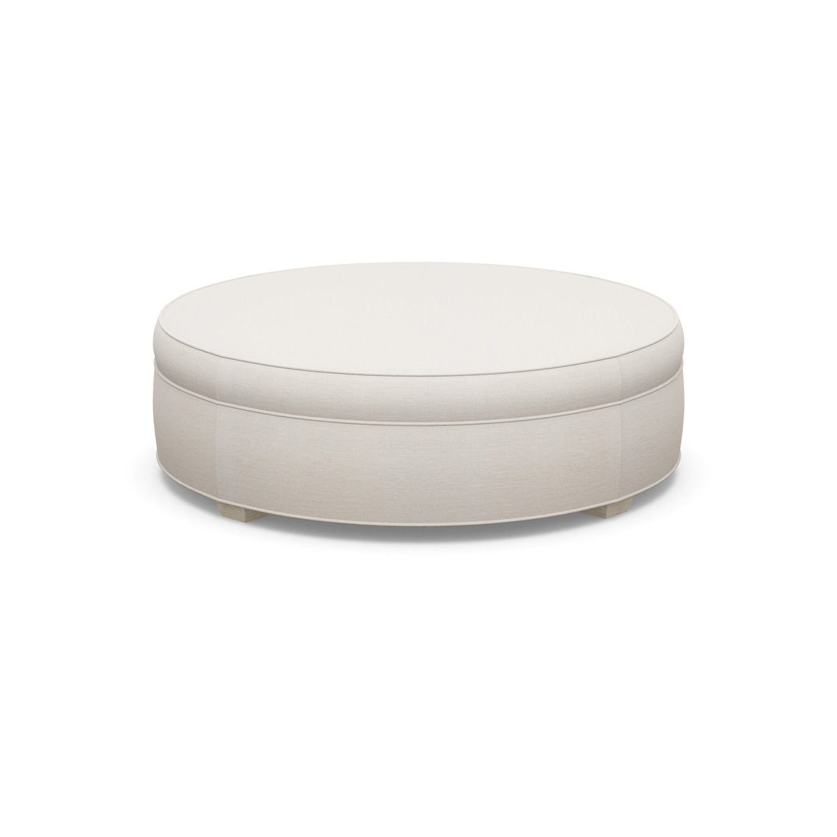 Paul Robert 60 Wide Round Standard Ottoman With Tapered Foot