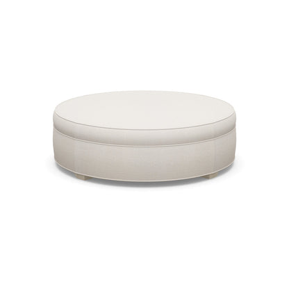 Paul Robert 60 Wide Round Standard Ottoman With Tapered Foot