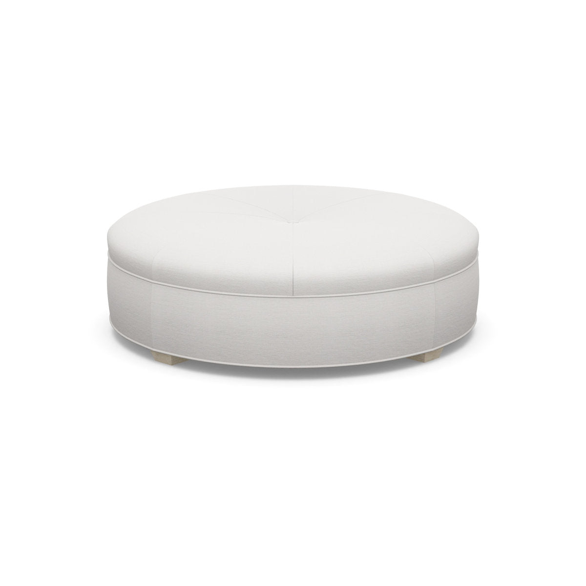 Paul Robert 60 Wide Round Standard Ottoman With Tapered Foot