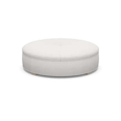 Paul Robert 60 Wide Round Standard Ottoman With Tapered Foot