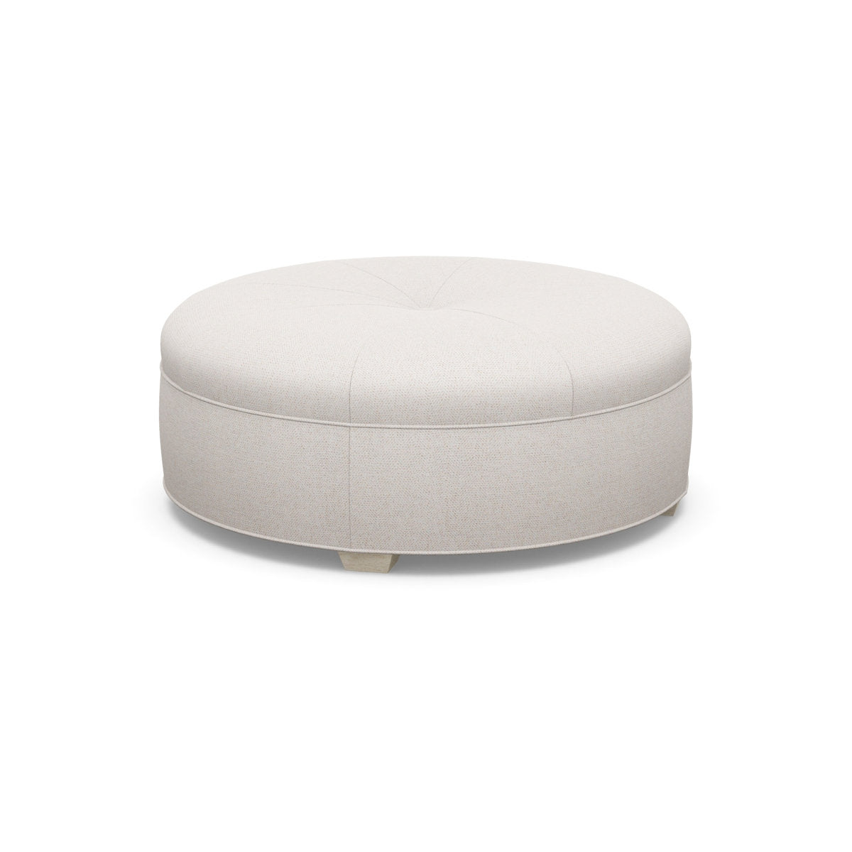 Paul Robert 60 Wide Round Standard Ottoman With Tapered Foot