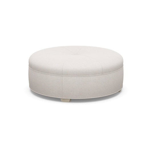 Paul Robert 60 Wide Round Standard Ottoman With Tapered Foot