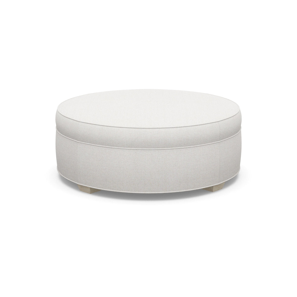 Paul Robert 54 Wide Round Standard Ottoman With Tapered Foot