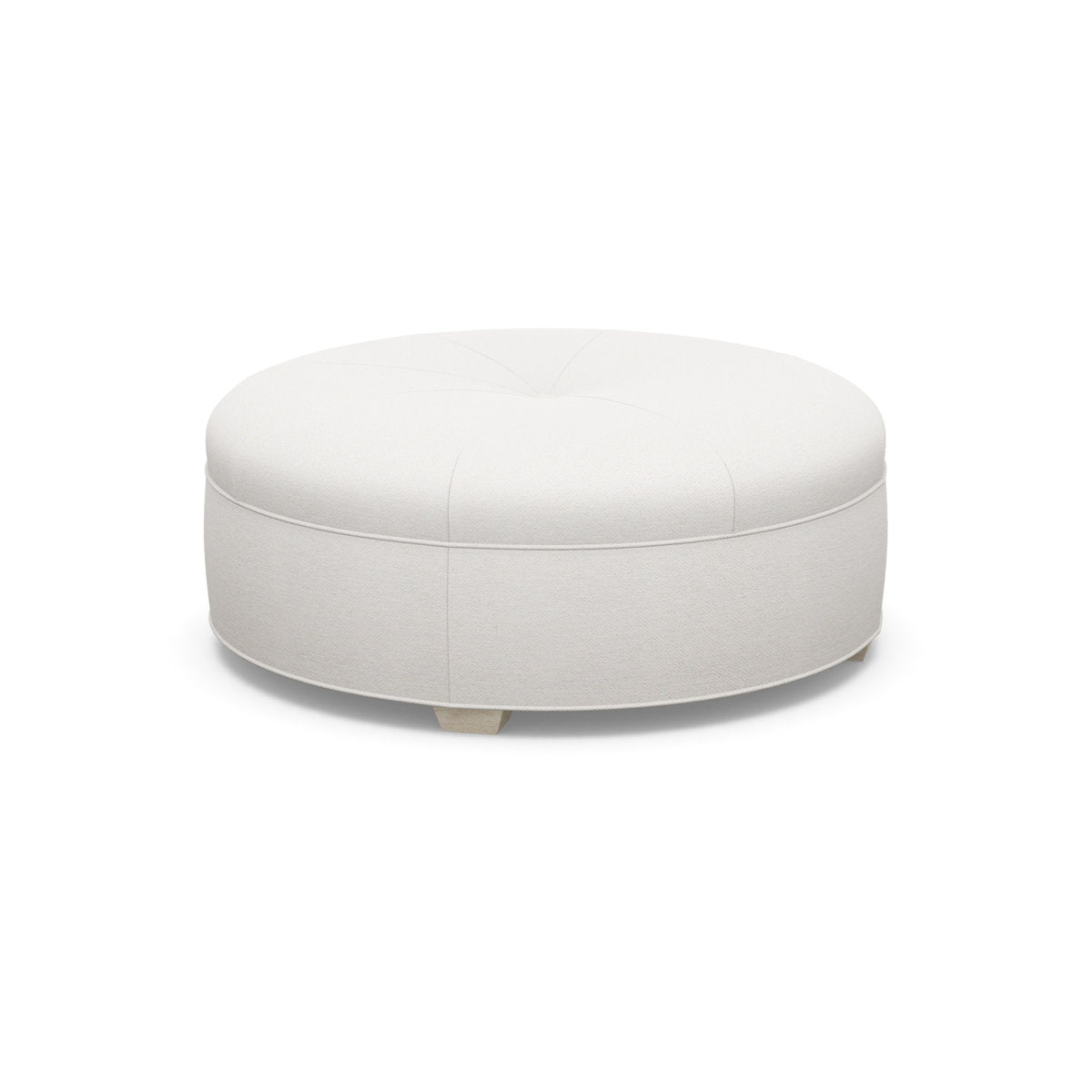 Paul Robert 54 Wide Round Standard Ottoman With Tapered Foot