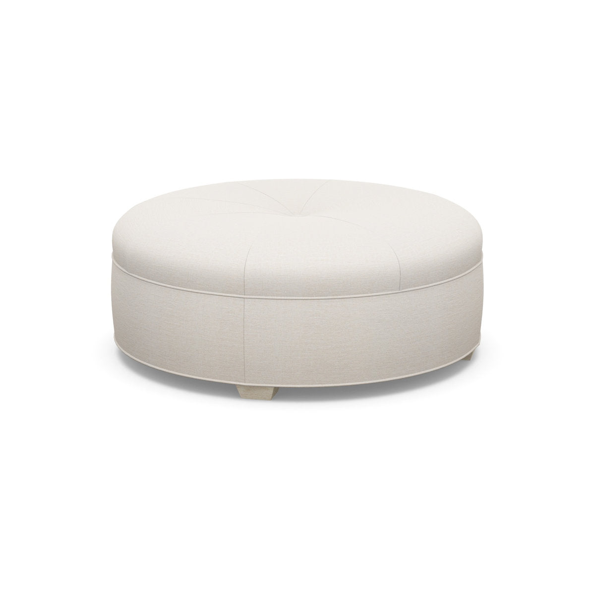 Paul Robert 54 Wide Round Standard Ottoman With Tapered Foot