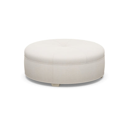Paul Robert 54 Wide Round Standard Ottoman With Tapered Foot