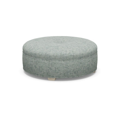 Paul Robert 54 Wide Round Standard Ottoman With Tapered Foot