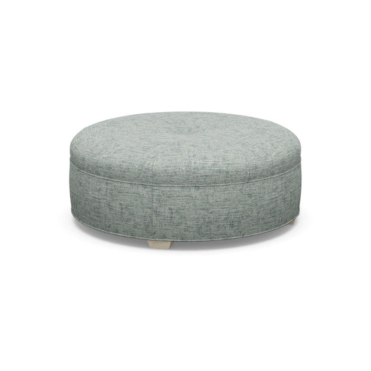Paul Robert 54 Wide Round Standard Ottoman With Tapered Foot