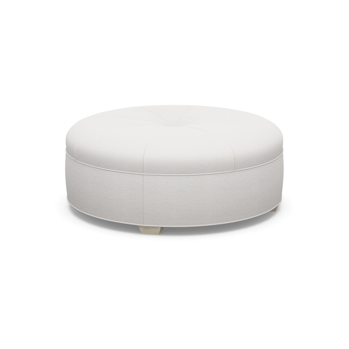 Paul Robert 54 Wide Round Standard Ottoman With Tapered Foot