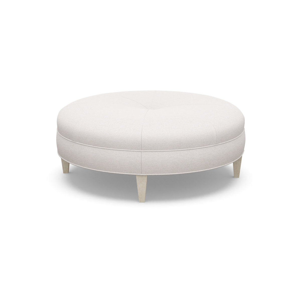 Paul Robert 54 Wide Round Standard Ottoman With Tapered Leg