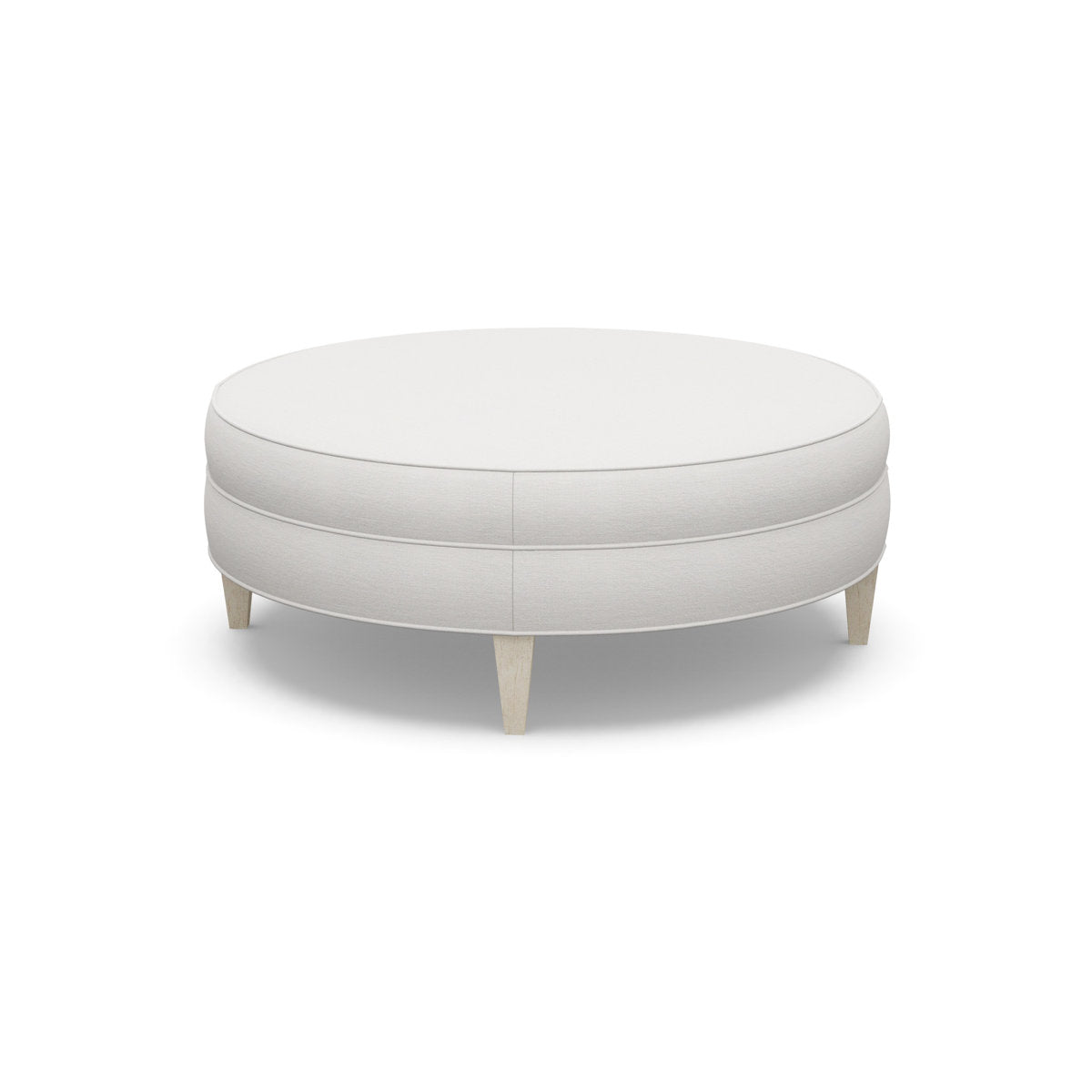 Paul Robert 54 Wide Round Standard Ottoman With Tapered Leg