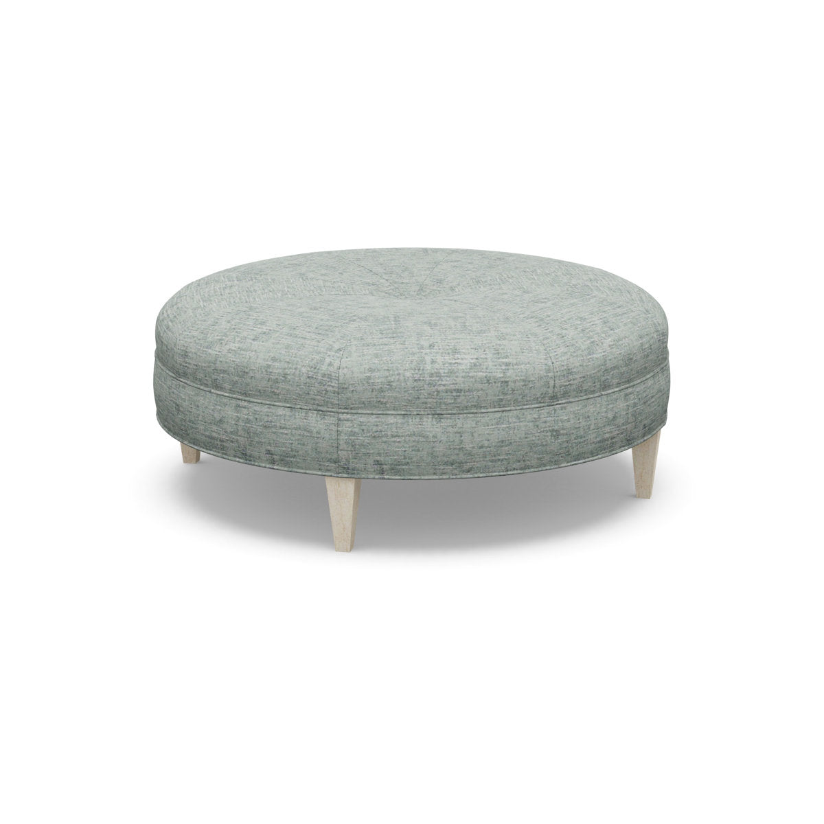 Paul Robert 54 Wide Round Standard Ottoman With Tapered Leg