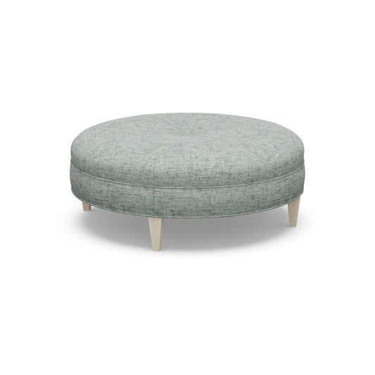 Paul Robert 54 Wide Round Standard Ottoman With Tapered Leg