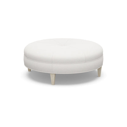 Paul Robert 54 Wide Round Standard Ottoman With Tapered Leg