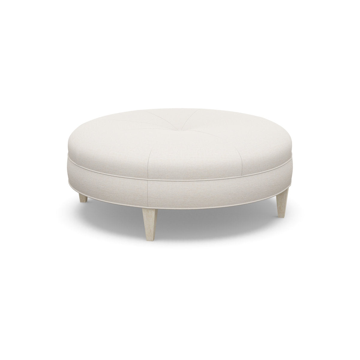 Paul Robert 54 Wide Round Standard Ottoman With Tapered Leg