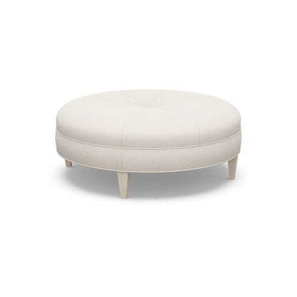 Paul Robert 54 Wide Round Standard Ottoman With Tapered Leg