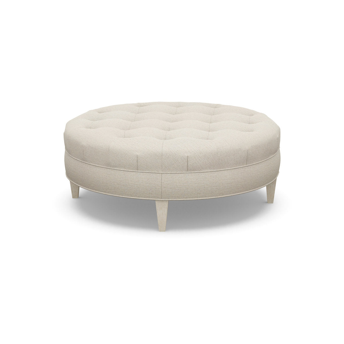 Paul Robert 54 Wide Tufted Round Cocktail Ottoman