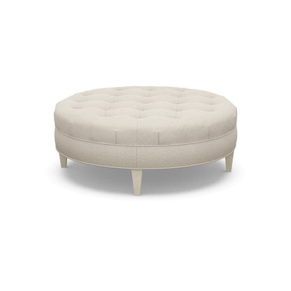 Paul Robert 54 Wide Tufted Round Cocktail Ottoman