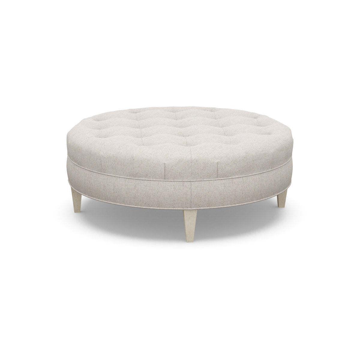 Paul Robert 54 Wide Tufted Round Cocktail Ottoman