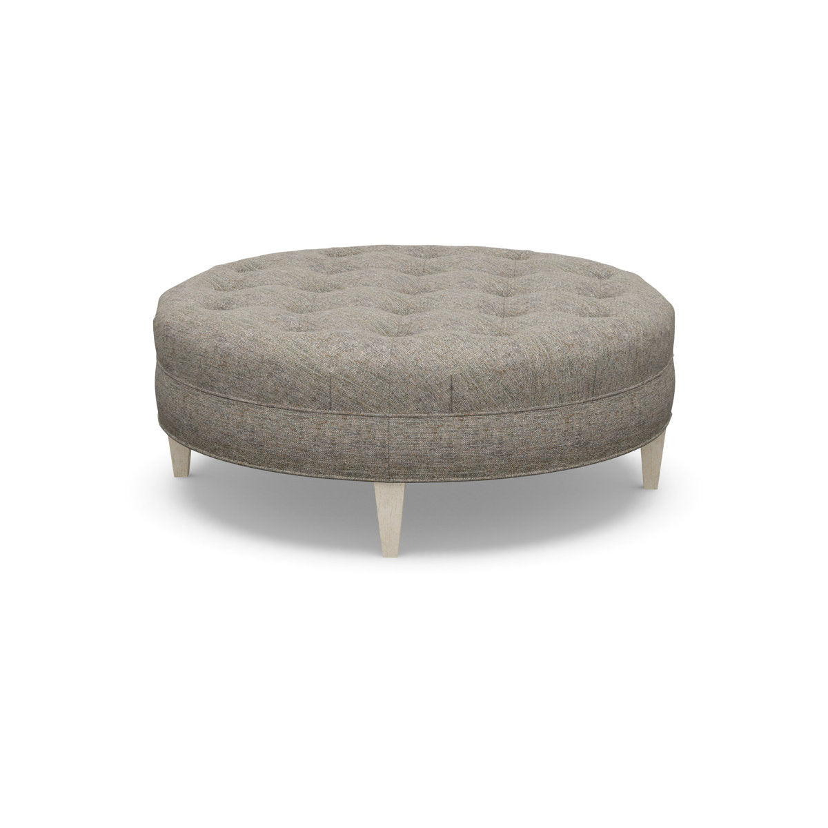 Paul Robert 54 Wide Tufted Round Cocktail Ottoman
