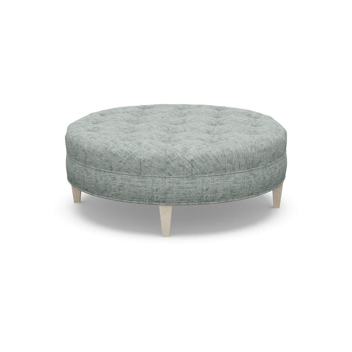 Paul Robert 54 Wide Tufted Round Cocktail Ottoman