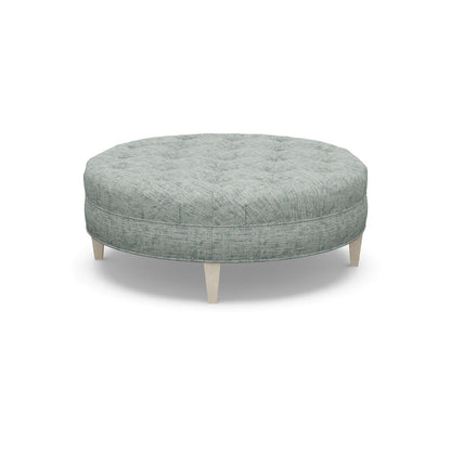 Paul Robert 54 Wide Tufted Round Cocktail Ottoman