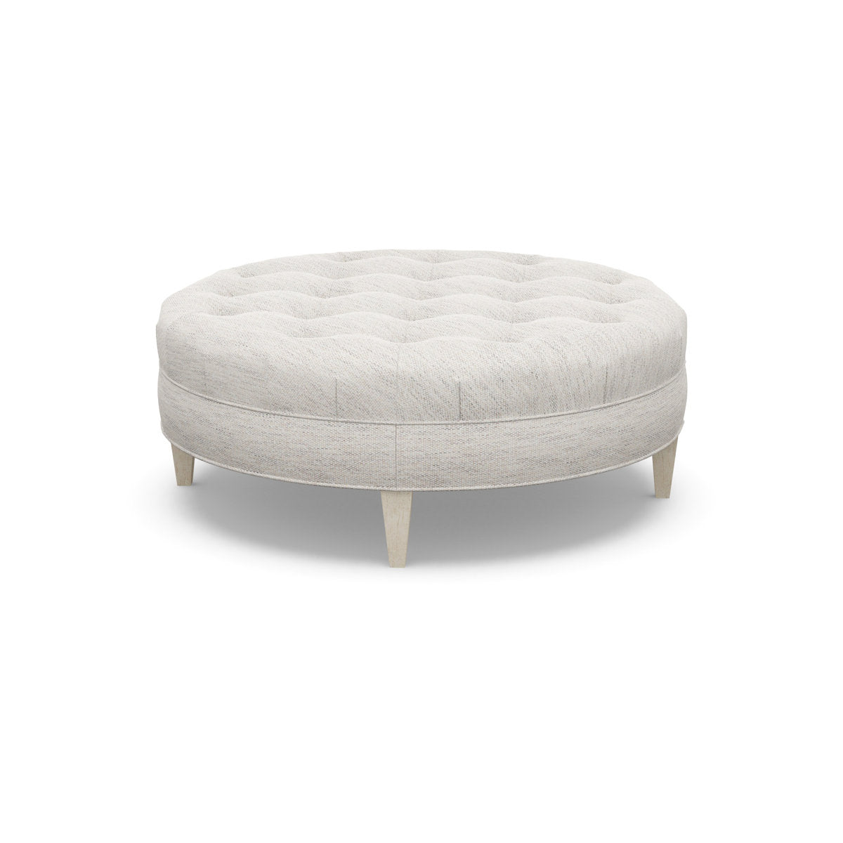 Paul Robert 54 Wide Tufted Round Cocktail Ottoman