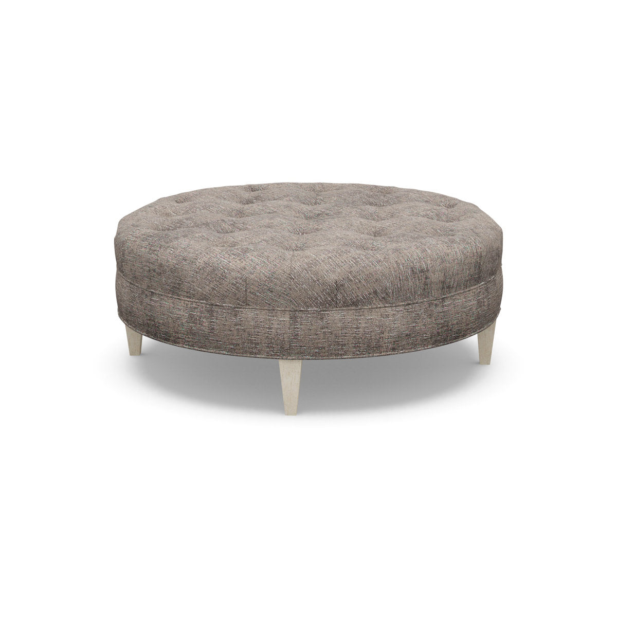 Paul Robert 54 Wide Tufted Round Cocktail Ottoman