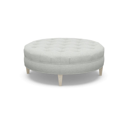 Paul Robert 54 Wide Tufted Round Cocktail Ottoman