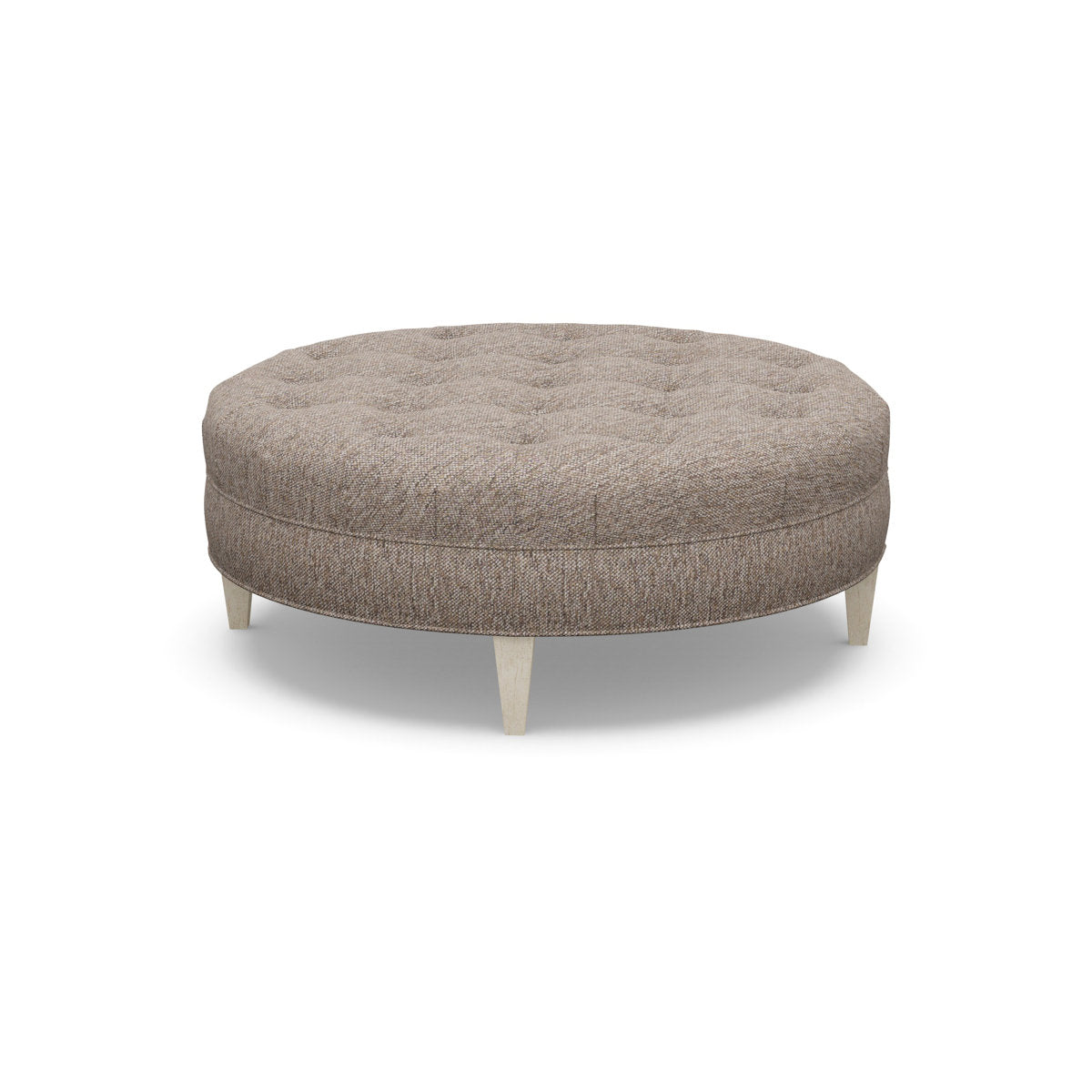 Paul Robert 54 Wide Tufted Round Cocktail Ottoman