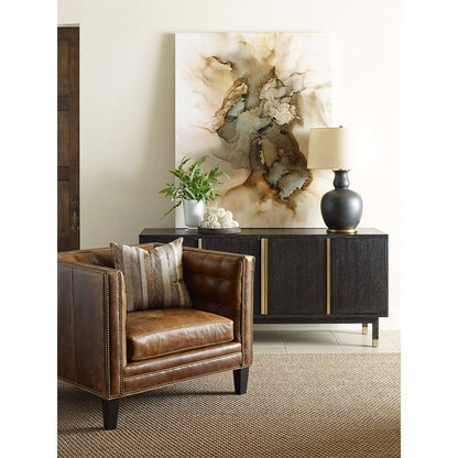 Royce Barrel Chair Chair with Ottoman