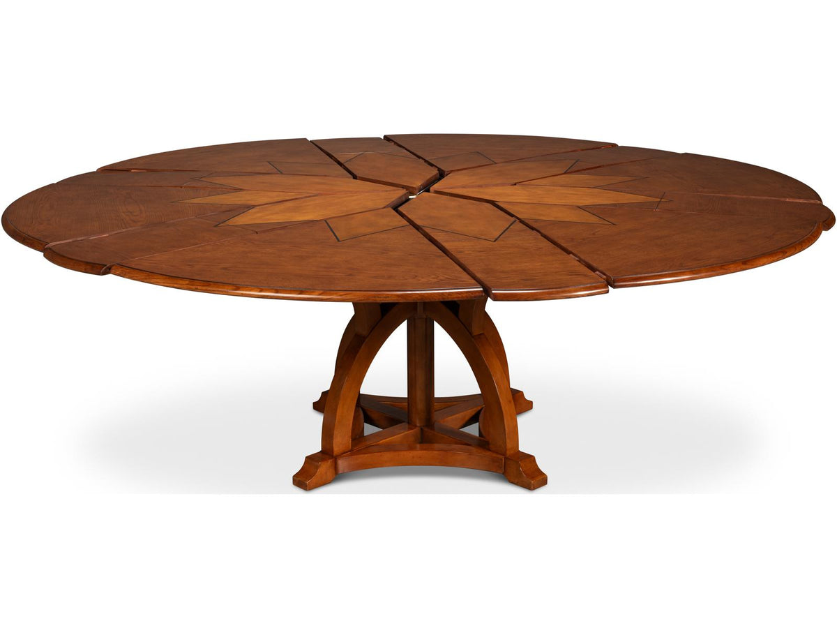 Austin Jupe Round Extendable Dining Table Walnut