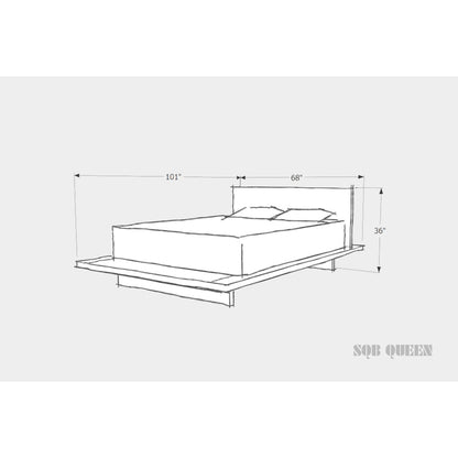 Artless Sqb Solid Wood Low Profile Platform Bed